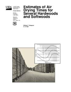 Estimates of Air Drying Times for Several Hardwoods and Softwoods
