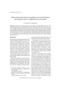 Amphibia-Reptilia[removed]): [removed]Chorus tenure and estimates of population size of male European