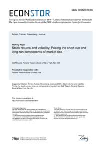 Economics / Volatility / Capital asset pricing model / Stochastic volatility / Eric Ghysels / Valuation of options / Black–Scholes / Option / Skewness risk / Mathematical finance / Financial economics / Finance