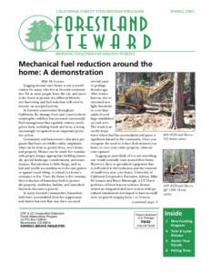 CALIFORNIA FOREST STEWARDSHIP PROGRAM  Forestland Steward  SPRING 2005