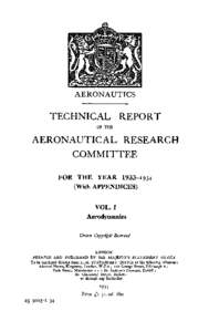 AERONAUTICS  TECHNICAL REPORT OF THE  AERONAUTICAL RESEARCH
