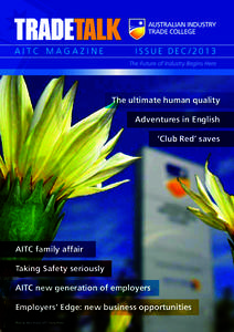 AITC MAGAZINE  ISSUE DEC/2013 The ultimate human quality Adventures in English