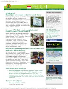 REDD-I Newsletter | Edisi Januari[removed]Fokus REDD Menjelajahi tampungan karbon terluas di dunia Ia menggendong sebuah ransel hitam besar dan dengan hati-hati dikeluarkannya