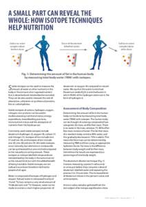 A SMALL PART CAN REVEAL THE WHOLE: HOW ISOTOPE TECHNIQUES HELP NUTRITION Saliva or urine sample taken before dose