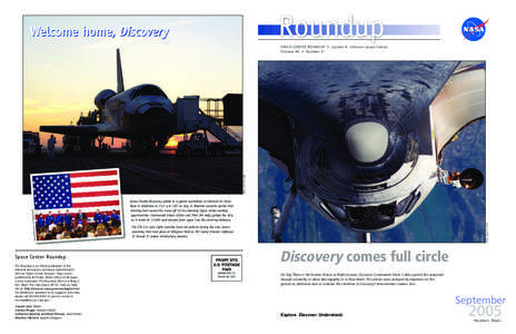 Roundup  Welcome home, Discovery Space Center Roundup The Roundup is an official publication of the