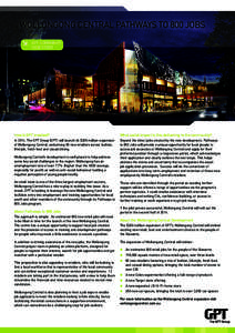 Wollongong Central Pathways to 800 Jobs ≥ GPT COMMUNITY CASE STUDY