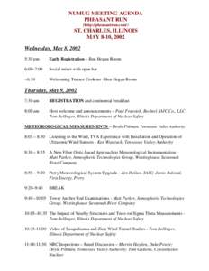 NUMUG MEETING AGENDA PHEASANT RUN (http://pheasantrun.com/) ST. CHARLES, ILLINOIS MAY 8-10, 2002