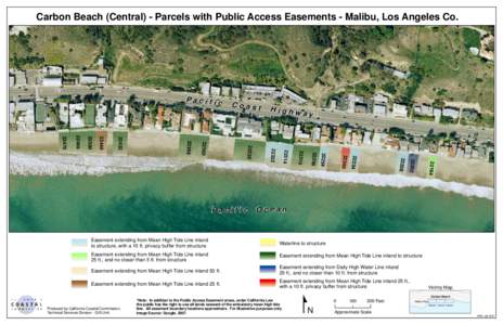 Carbon Beach (Central) - Parcels with Public Access Easements - Malibu, Los Angeles Co.  Pacifi c