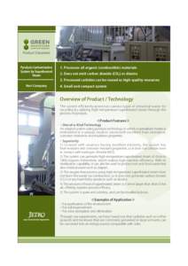 Product Datasheet  Pyrolysis Carbonization System by Superheated Steam