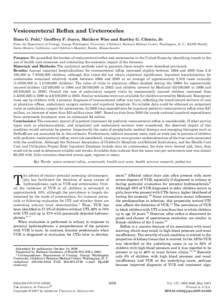 Vesicoureteral Reflux and Ureteroceles Hans G. Pohl,* Geoffrey F. Joyce, Matthew Wise and Bartley G. Cilento, Jr. From the Department of Urology, George Washington University, Children’s National Medical Center, Washin