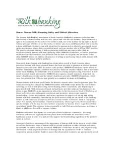 Biology / Zoology / Human milk banking in North America / Milk / Human breast milk / Human-milk bank / Lactation / International Breast Milk Project / Mary Rose Tully / Breast milk / Breastfeeding / Anatomy