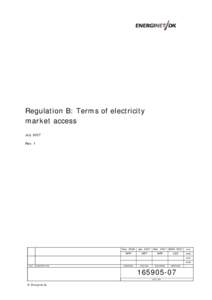 Regulation B: Terms of electricity market access July 2007 Rev. 1  Dec. 2006