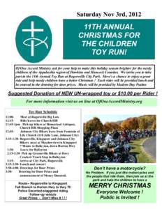 2012,  Toy Run,  Cruise In -Revised