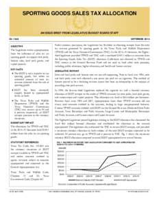 Sporting Goods Sales Tax Allocation