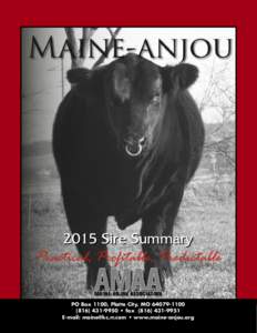 2015 Sire Summary  PO Box 1100, Platte City, MO • faxE-mail:  • www.maine-anjou.org