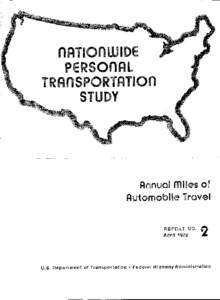 N  PERSONAL TRANSPORTATIONSURVEY Annual Miles of Automobile Travel