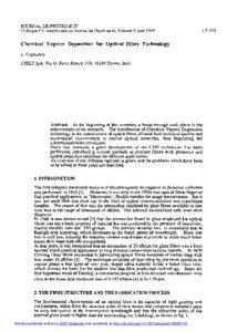 JOURNAL DE PHYSIQUE IV Colloque C5, supplkment au Journal de Physique 11, Volume 5, juin 1995