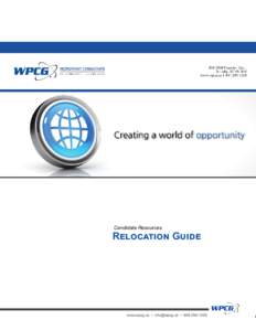 Candidate Resources  Relocation Guide www.wpcg.ca •  • 