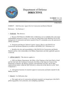 DoD Directive 5101.12E, January 9, 2015