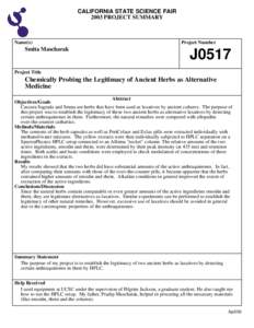 Anthraquinone / Flora / Laxative / High-performance liquid chromatography / Flora of the United States / Rhamnus purshiana / Emodin