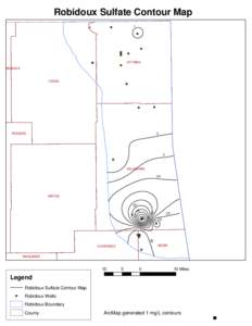 Robidoux Sulfate Contour Map 1 OTTAWA NOWATA