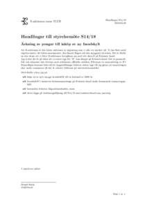 E-sektionen inom TLTH  Handlingar S14Handlingar till styrelsemöte S14/18