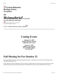 Sept[removed]:31 AM German-Bohemian Heritage Society