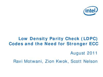 Low-density parity-check code / Computing / Information / Intel / Open NAND Flash Interface Working Group / Error detection and correction / Coding theory / Computer hardware