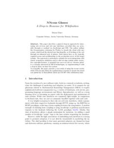 NNexus Glasses A Drop-in Showcase for Wikification Deyan Ginev Computer Science, Jacobs University Bremen, Germany  Abstract. This paper describes a general drop-in approach for showcasing web services and web user inter