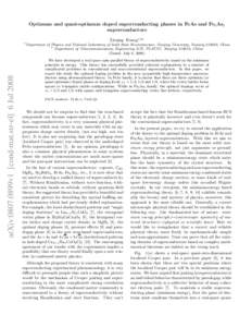 Optimum and quasi-optimum doped superconducting phases in FeAs and Fe2 As2 superconductors Xiuqing Huang1,2∗ arXiv:0807.0899v1 [cond-mat.str-el] 6 Jul 2008