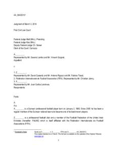 4A_304[removed]Judgment of March 3, 2014 First Civil Law Court  Federal Judge Klett (Mrs.), Presiding