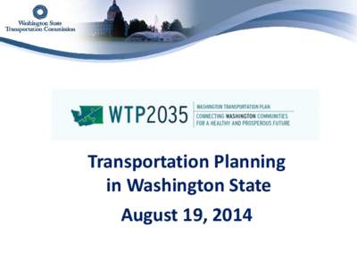 Transportation Planning in Washington State