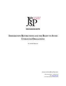 Immigration Restrictions and the Right to Avoid Unwanted Obligations_final