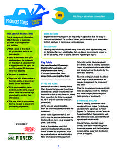 #5  Hitching – drawbar connection TALK LEADER INSTRUCTIONS