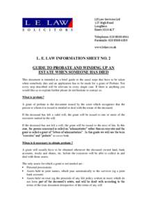 Legal terms / Real property law / Probate / Common law / Inheritance Tax / Estate tax in the United States / Trust law / Tax / Income tax in the United States / Law / Inheritance / Taxation in the United Kingdom