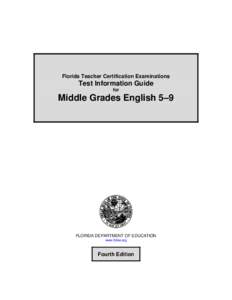 Florida Teacher Certification Examination Test Information Guide Middle Grades English 5-9  test