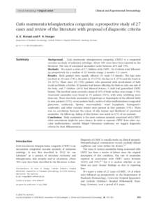 Cutis marmorata telangiectatica congenita: a prospective study of 27 cases and review of the literature with proposal of diagnostic criteria