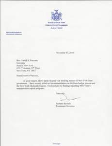 Report of the Lieutenant Governor on New York State’s Transportation Infrastructure New York State currently lacks the revenues necessary to maintain its transportation system in a state of good repair, and the State 