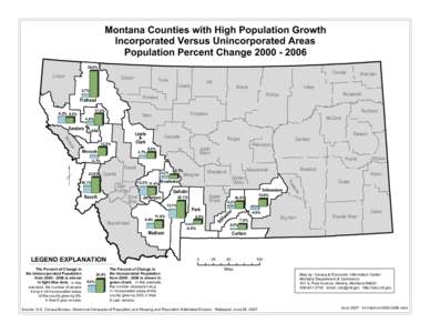 Montana Counties with High Population Growth Incorporated Versus Unincorporated Areas Population Percent Change[removed]%  Lincoln
