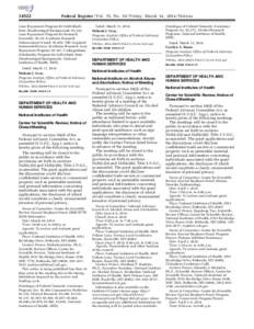 [removed]Federal Register / Vol. 79, No[removed]Friday, March 14, [removed]Notices Loan Repayment Program for Individuals from Disadvantaged Backgrounds; 93.232,