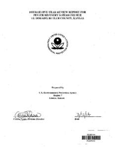 Fourth Five-Year Review Report for Pester Refinery Superfund Site, El Dorado, Butler County, Kansas