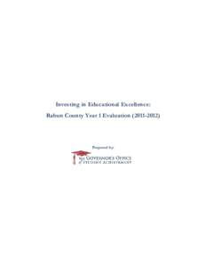 Investing in Educational Excellence: Rabun County Year 1 Evaluation[removed]Prepared by:  Table of Contents