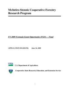 United States Department of Agriculture / Economy of the United States / Federal assistance in the United States / Agriculture / Cooperative State Research /  Education /  and Extension Service / Federal grants in the United States / McIntire–Stennis Act / Formula funds / Cooperative extension service / Grants / Agriculture in the United States / Rural community development