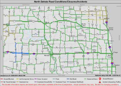 North Dakota Road Conditions/Closures/Incidents Saskatchewan Crosby  Manitoba