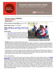 International relations / Sudanese Red Crescent Society / Disaster preparedness / International Red Cross and Red Crescent Movement / Sudan / Emergency management / Humanitarian crisis / International Federation of Red Cross and Red Crescent Societies / Kurdufan / Humanitarian aid / Political geography / Africa