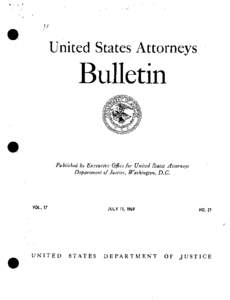 United States Attorneys  Bulletin Published