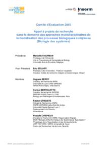 EXPERTISE D’UN DOSSIER PROGRAMME BLANC 2005