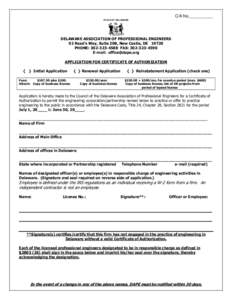 Regulation and licensure in engineering / Delaware / Business license / Engineer / Law / Notary / Notary public