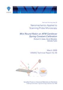 Mini Round Robin on AFM Cantilever Spring Constant Calibration