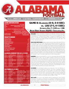 2009 Alabama Football Notes (LSU).indd
